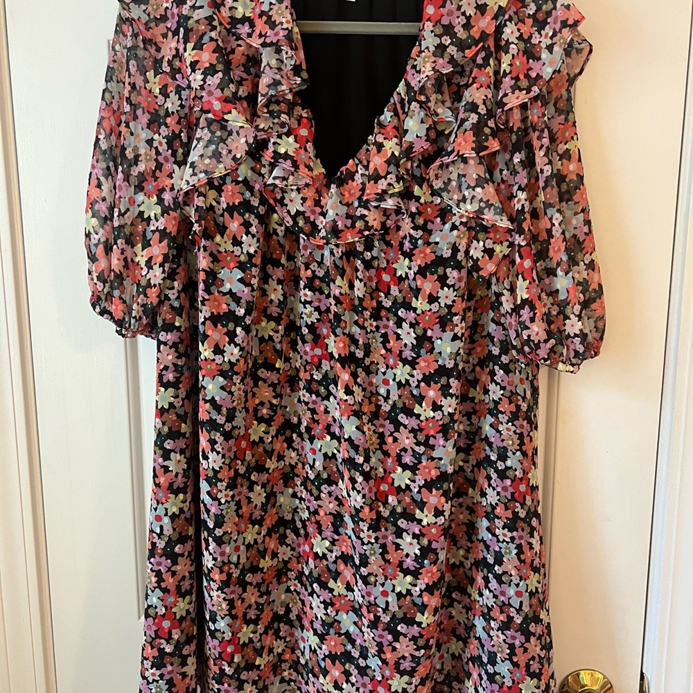 CROSBY by Mollie Burch Floral Mini Dress - Pink and Black